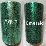 aqua and emerald shimmer thread