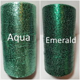 aqua and emerald shimmer thread