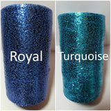 royal and turquoise shimmer thread