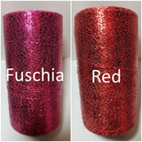 fuschia and red shimmer thread